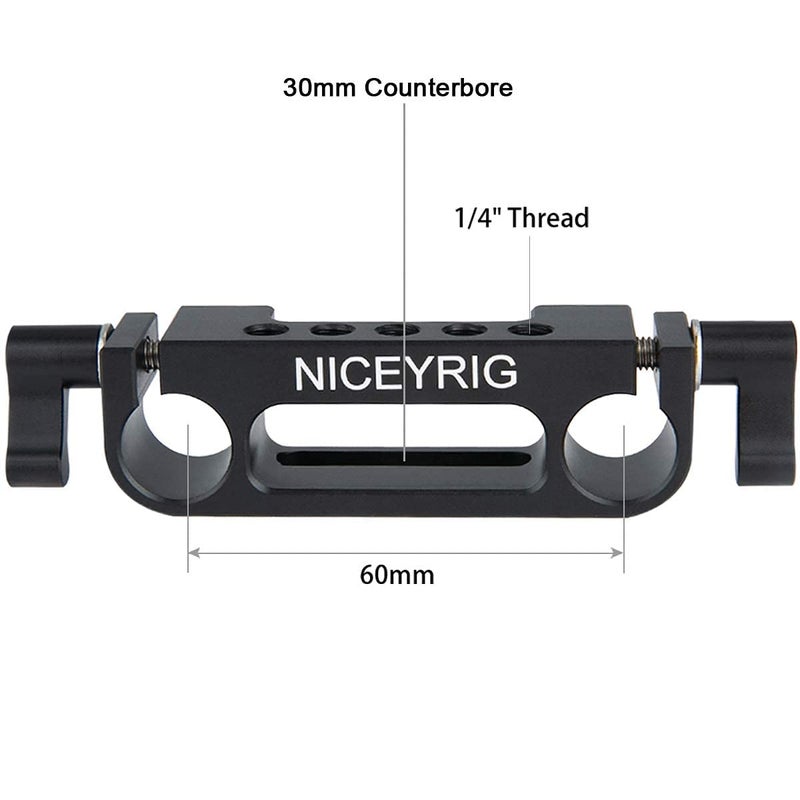 NICEYRIG 15mm Rod Clamp Railblock with 30mm Counterbore for 15mm Rail Rig Support System Follow Focus - 326 - Image 4